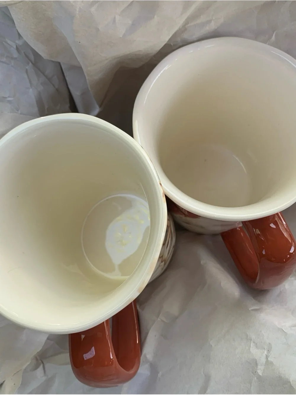 Pier 1 Imports Set of 2 Gallo Rooster Design Coffee Tea Mugs Ironstone 14 oz